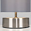 ValueLights Francis Silver Table Lamp Touch On/Off Dimmable