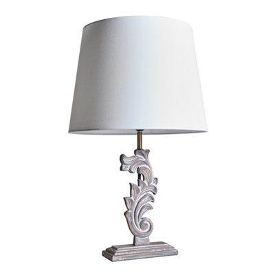 Distressed white table deals lamp