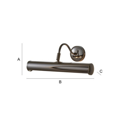 ValueLights Gemini Black Chrome Twin Picture Wall Light and Bulbs