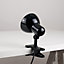 ValueLights Gloss Black Portable And Adjustable Mini Metal Table Clamp Clip On Desk Spotlight