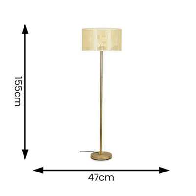 ValueLights Pikton Large Modern Angled Design Floor Lamp In Black Finish - Includes 6W LED Bulb 3000k Warm White~5059406033018 06c Mp