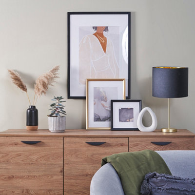 ValueLights Gold Stem Table Lamp Base