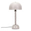 ValueLights Grey Pebble Abstract Bedside Table Lamp with a Dome Lampshade - Bulb Included