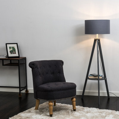 Grey wood floor store lamp