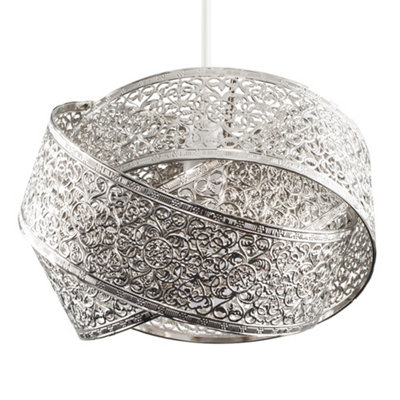 ValueLights Hacienda Modern Brushed Chrome Artistic Detailed ...