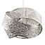 ValueLights Hacienda Silver Ceiling Pendant Shade and B22 GLS LED 10W Warm White 3000K Bulb
