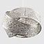 ValueLights Hacienda Silver Ceiling Pendant Shade and B22 GLS LED 10W Warm White 3000K Bulb
