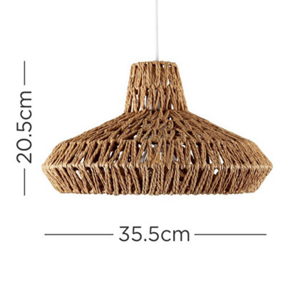 Hamilton weave deals natural pendant shade