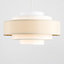 ValueLights Hampshire Cream Ceiling Pendant Shade and B22 GLS LED 10W Warm White 3000K Bulb
