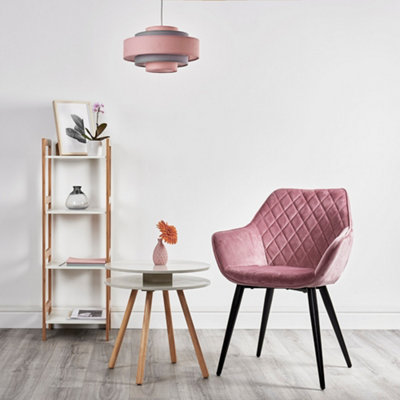 ValueLights Hampshire Modern 3 Tone Pink 5 Tier Cylinder Ceiling Pendant Light Shade