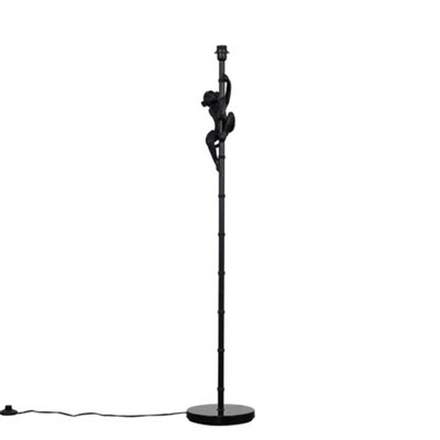 ValueLights Hanging Monkey Animal Quirky Modern Black Floor Lamp Base