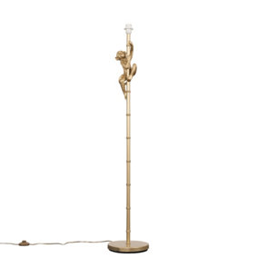 ValueLights Hanging Monkey Animal Quirky Modern Gold Floor Lamp Base