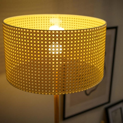 ValueLights Heather Light Wood Floor Lamp and E27 GLS LED 6W Warm White ...