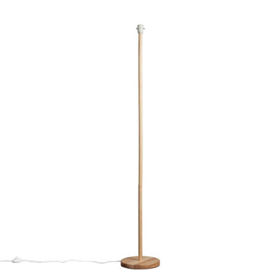 ValueLights Heather Modern Scandi Floor Lamp Base In Light Wooden Finish