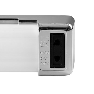 ValueLights Horizon Silver Bathroom Shaver Light