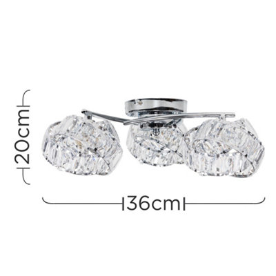 ValueLights Hudson 3 Way Chrome and Clear Acrylic Jewel Intertwined ...
