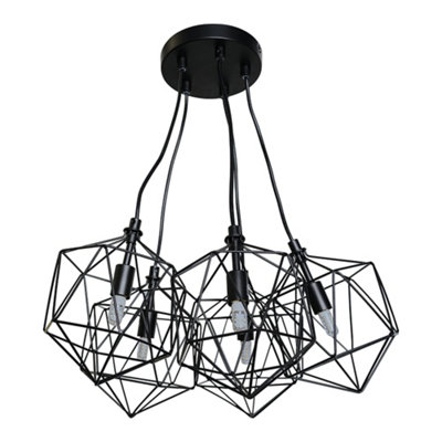 Black cage store light fitting