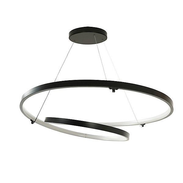 ValueLights Infinity Black Ceiling Light Pendant and LED ValueLights Infinity Black Ceiling Light Pendant and LED