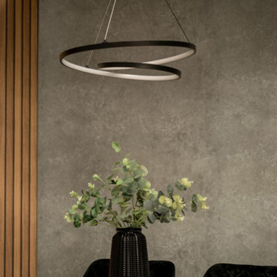 ValueLights Infinity Black Ceiling Light Pendant and LED