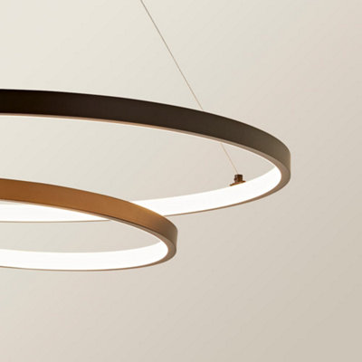 ValueLights Infinity Black Loop Integrated LED Ceiling Light