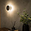 ValueLights Infinity Black Outdoor Wall Light and LED Integrated LED 6W Warm White Bulb