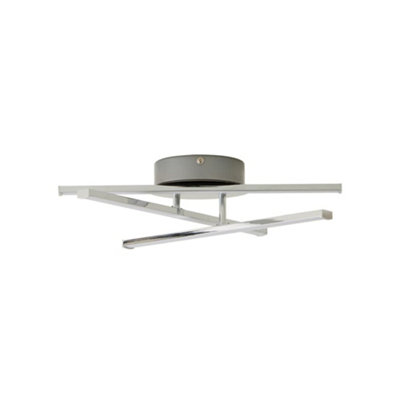 ValueLights Infinity Chrome Adjustable Crossover Integrated LED Ceiling Light