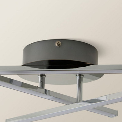 ValueLights Infinity Chrome Adjustable Crossover Integrated LED Ceiling Light