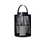 ValueLights Integrated LED Battery Operated Black Wire Basket Lantern Candlelight Lamp Warm White