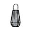 ValueLights Integrated LED Battery Operated Black Wire Vase Lantern Candlelight Lamp Warm White
