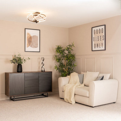 ValueLights Integrated LED Ceiling Fan with Remote Control, Clear Blades, Timer and 3 Speed Functions - Swirl Design