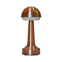 ValueLights Integrated LED Rechargeable Mood Light Wireless Portable Copper Touch Table Lamp