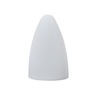 ValueLights IP44 Rated Outdoor White Cone Lantern Table Lamp With Integrated Rechargeable Colour Changing LED