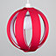 ValueLights J90 Red Ceiling Pendant Shade and B22 GLS LED 10W Warm White 3000K Bulb