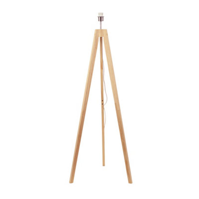 ValueLights Jackson Natural Wooden Tripod Floor Lamp Base