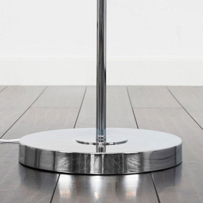 ValueLights Jaspa Modern Polished Chrome Metal Wire Geometric Diamond Design Floor Lamp Base