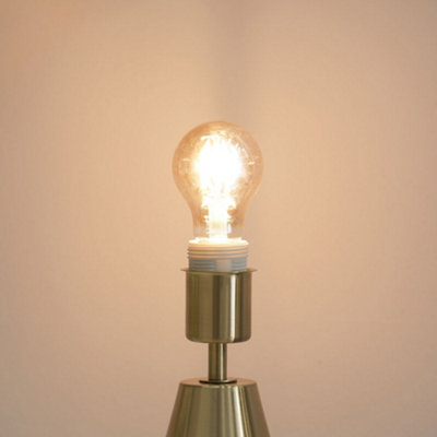 Valuelights Lexy Antique Brass Touch Table Lamp With Forest Green Velvet Shade Led Bulb Included