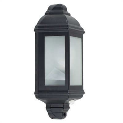 ValueLights Kayleigh Traditional Black Aluminium IP44 Rated PIR Motion ...