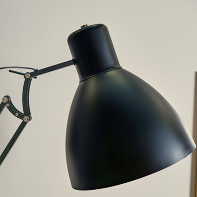 ValueLights Large Modern Angled Design Floor Lamp In Matt Black Finish