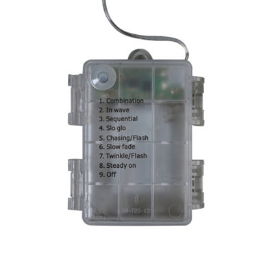 ValueLights LED Battery Operated Festive Outdoor 5M Warm White Strip Lights With Remote Control