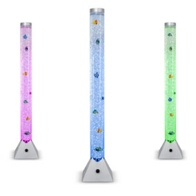 ValueLights LED Colour Changing Novelty Sensory Tower Fish Bubble Lamp - 120cm