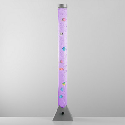 ValueLights LED Colour Changing Novelty Sensory Tower Fish Bubble Lamp - 120cm