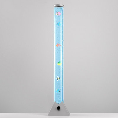 ValueLights LED Colour Changing Novelty Sensory Tower Fish Bubble Lamp - 90cm