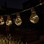 ValueLights LED Pair Of0 IP44 Rated Battery Operated Outdoor Festoon Fairy Lights Warm White