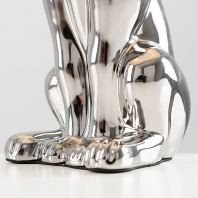 ValueLights Lepus Modern Chrome Ceramic Rabbit Hare Animal Table Lamp ...
