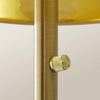 ValueLights Lexy Antique Brass Rotary Dimmer Switch Floor Lamp with ...