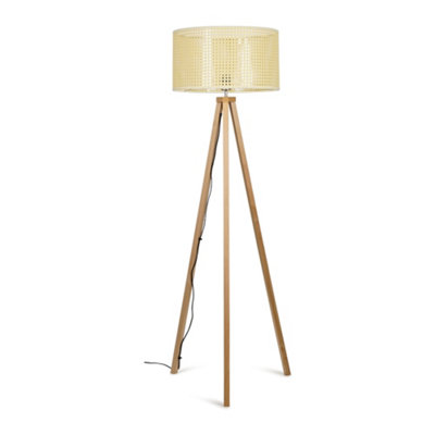 Woven standing deals lamp