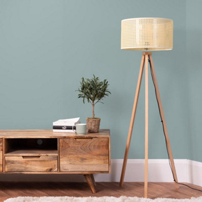 LEPOWER Tripod Floor Lamp, Mid Century Wood Standing Lamp, Modern