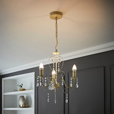 ValueLights Lille Distressed Cream Ornate Vintage Shabby Chic 3 Way ...