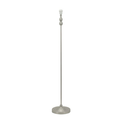 ValueLights Maggie Brushed Chrome Metal Candlestick Slim Floor Lamp Base