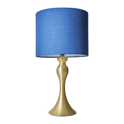 ValueLights Matt Gold Table Lamp DIY at B&Q